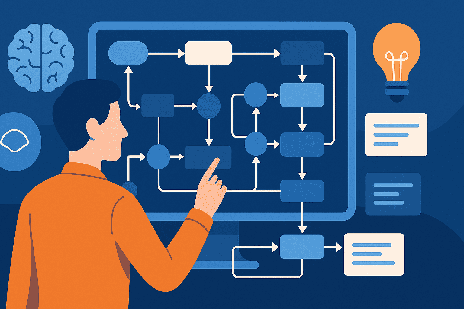 Visualiza la lógica: Diseña interfaces interconectadas y potentes.